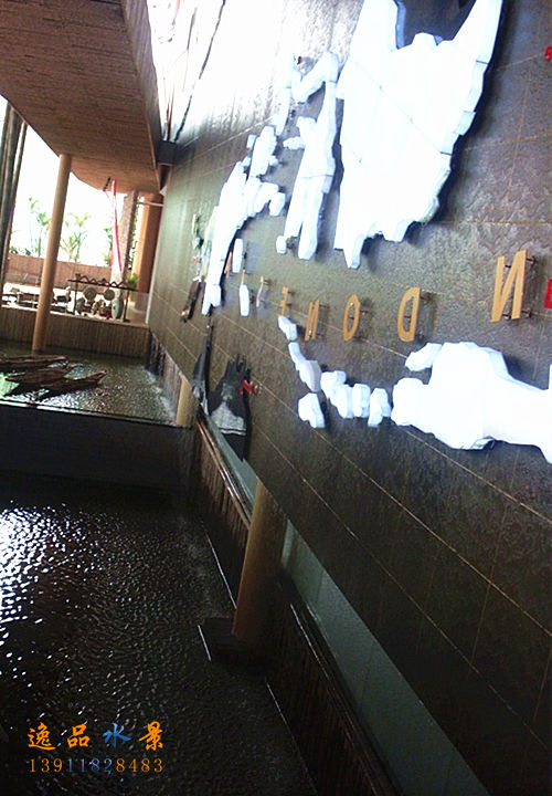 酒店大堂水景墙流水景观|北京水景墙厂家