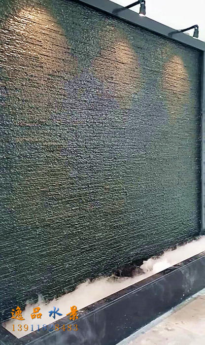流水石景观水幕墙流水效果|北京水幕墙