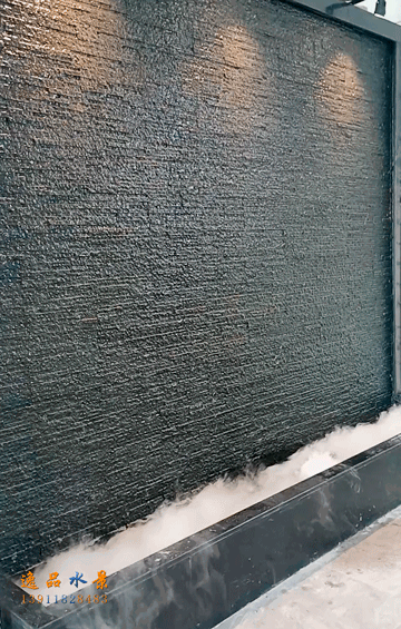 流水石景观水幕墙流水效果|北京水幕墙