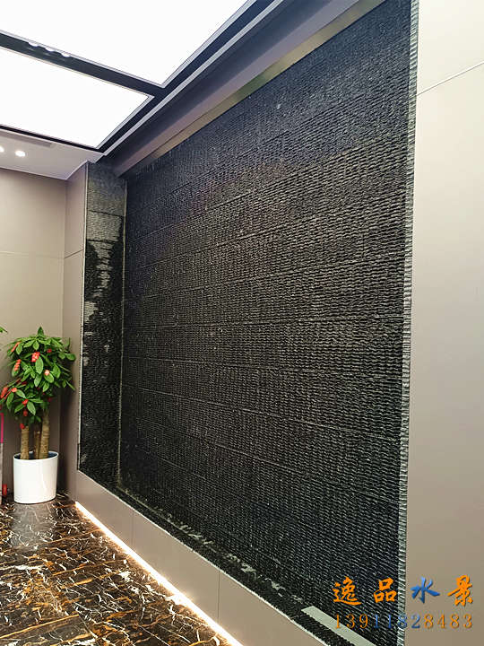 公司大堂玄关流水水幕墙|大堂流水背景墙厂家