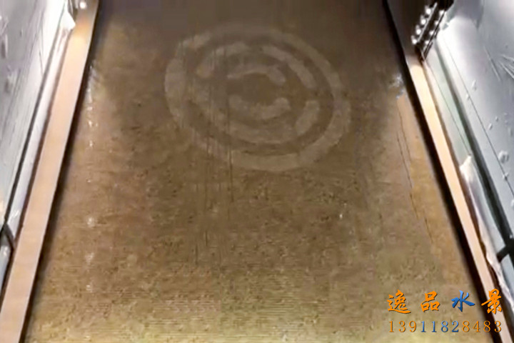 天然黄金麻石材水幕墙图片|石材水幕墙生产厂家