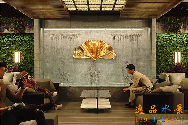 流水水幕墙和绿植墙|室内水幕墙设计施工
