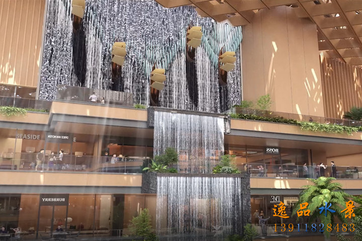 商场水幕帘效果|商场水幕水帘